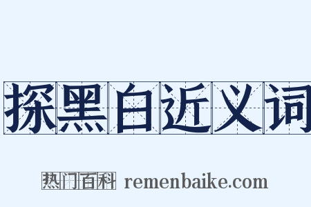 探黑白近义词是什么意思的图片